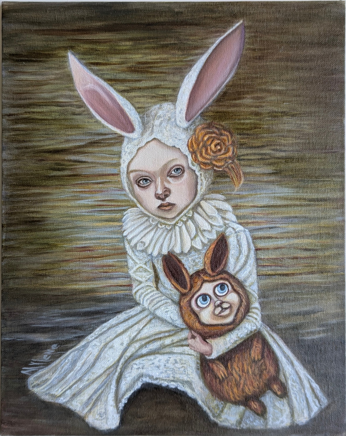 Dialogue, an original oil painting by Mylene Hernández