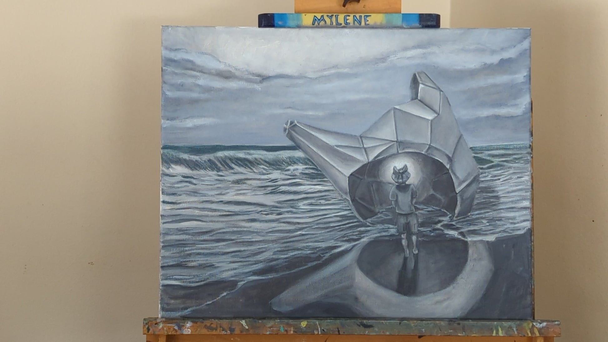 Grisaille process. Building the piece